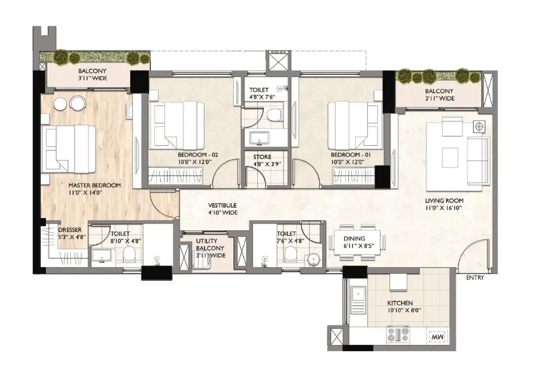 Nilansh Lucknow Floor Plan